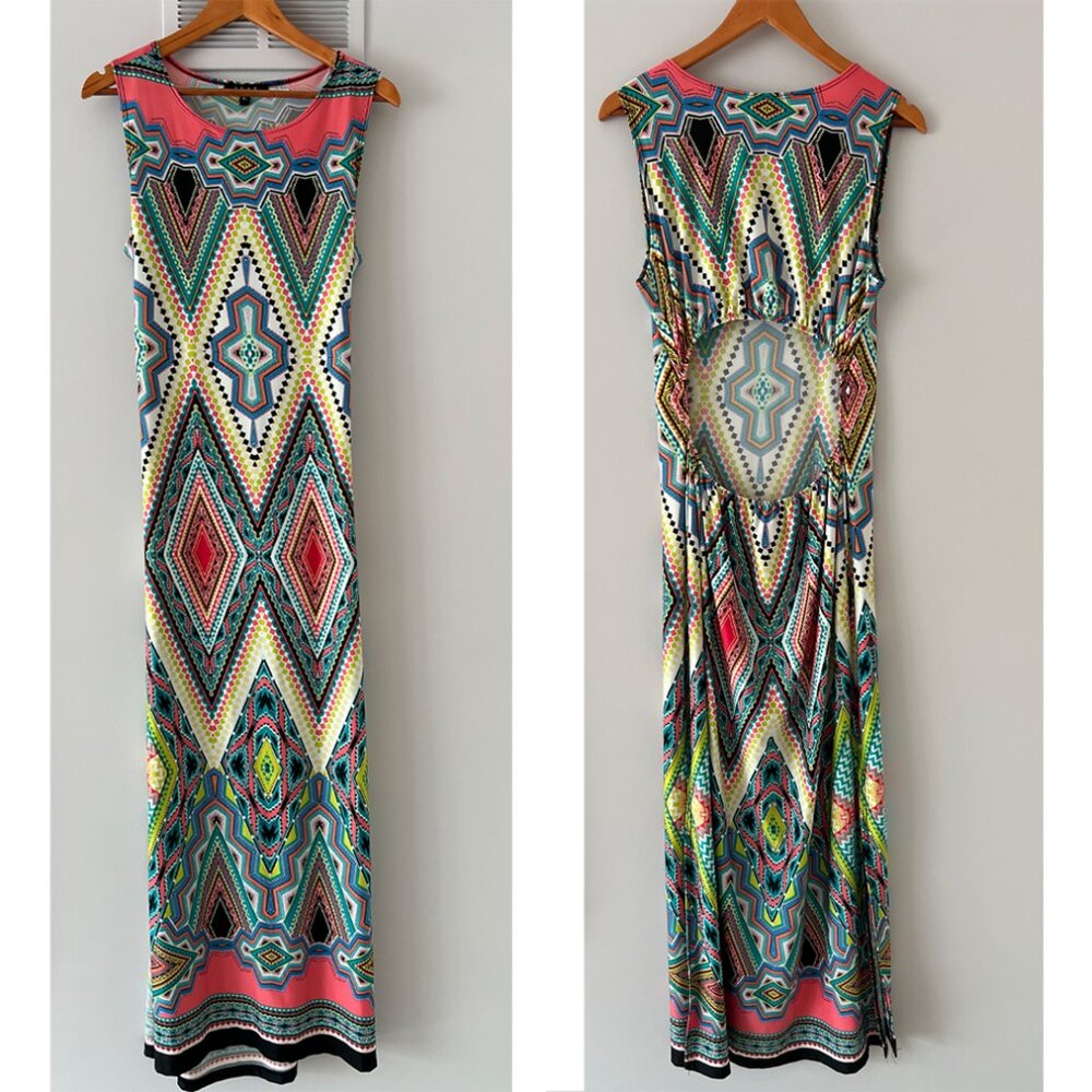 Boho Maxi Dress with peekaboo back - Snap brand Size XL